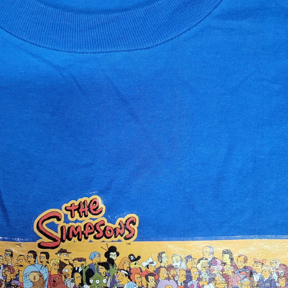 Vintage The Simpsons Shirt Size XL Blue Homer Bart Springfield Y2k AS IS - Picture 4 of 8